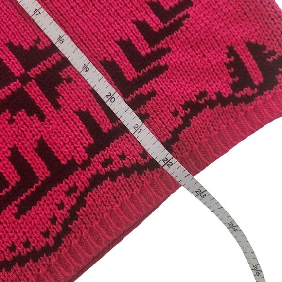 Sam & Max Vintage 90s Sweater Pink Snowflake Turtleneck Women's Size Medium - Picture 10 of 10